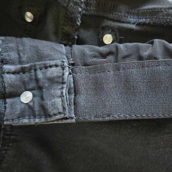 Wit & Wisdom Petite Black Stretchy Mid Rise Wide Waistband Skinny Ankle Jeans - Picture 4 of 6